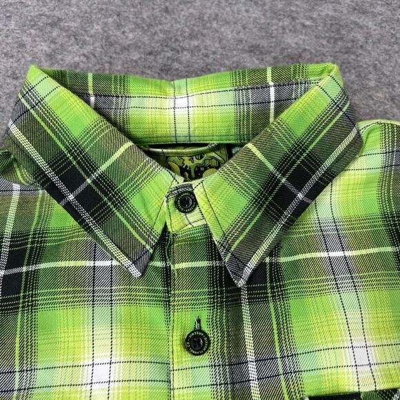 Dixxon Flannel Men's Long Sleeve Button Up Shirt Green/Black "Arsenic" Size XL - Picture 4 of 8